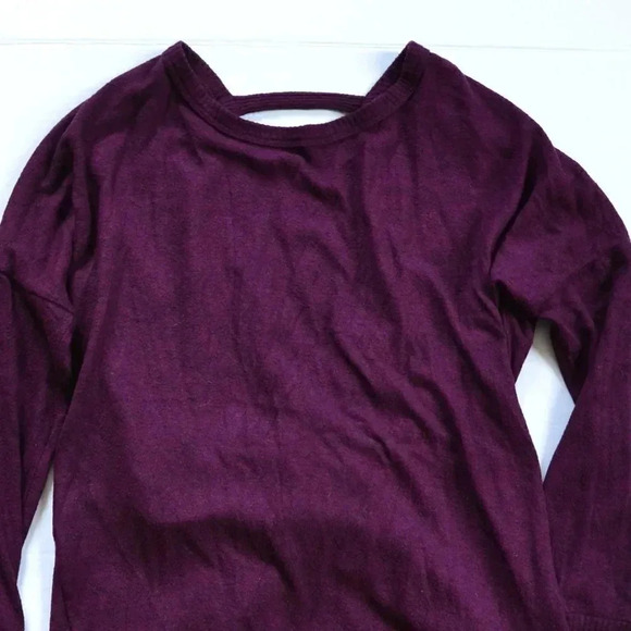 Promesa  Purple Cross Back Long Sleeved Shirt - Picture 2 of 7